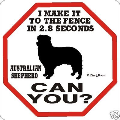 Australian Shepherd 2.8 Fence Sign -Many Pet ...
