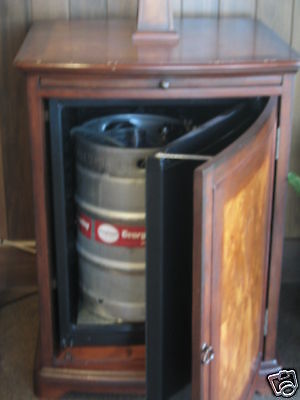 Kegerator Beer Beverage Bar Fridge Cooler Wood Cabinet On Popscreen