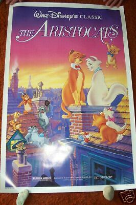 ARISTOCATS Walt Disney 1987 Rolled unused MOVIE Poster  