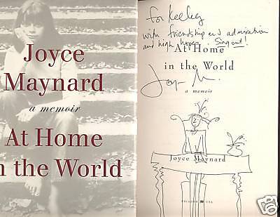 SALINGER EX JOYCE MAYNARD AT HOME IN WORLD SIGNED+  