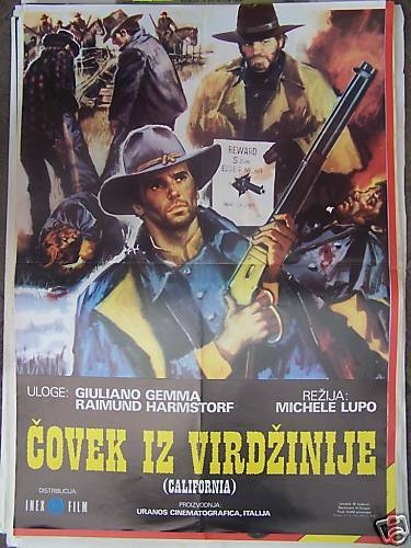 CALIFORNIA GIULIANO GEMMA YUGOSLAVIAN MOVIE POSTER 1978  