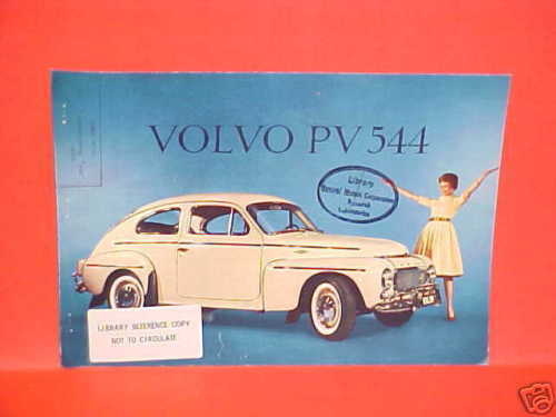 1959 VOLVO PV 544 BROCHURE CATALOG MANUAL GUIDE 59  