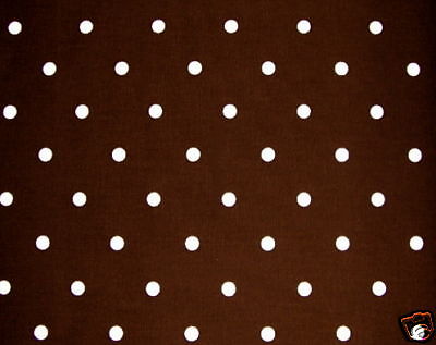 ROUND 1.3M NEW BROWN POLKA DOT PVC OILCLOTH TABLECLOTH  