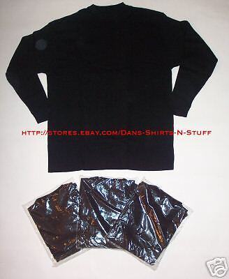 Pack BLACK Thermals Thermal Shirts Shirt Plain 3XL 3X  