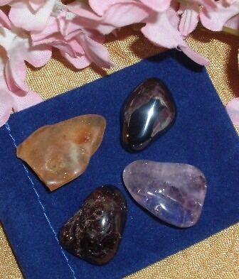 AQUARIUS* 4 LUCKY STONES* ZODIAC SET CRYSTAL HEALING  