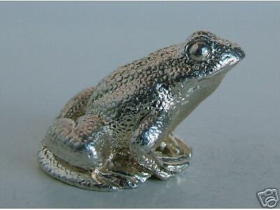 RARE MINIATURE SOLID STERLING SILVER FROG FIGURINE NEW  