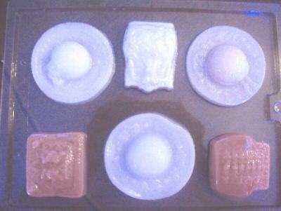 FASHION HATS and PURSES Soap Candy Mold 6 Cavity  