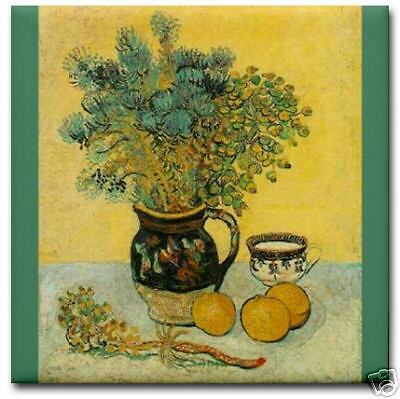Van Gogh Ceramic Art Tile Still Life Majolica Jug  