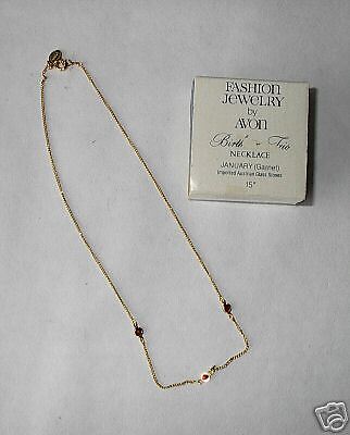 1980 Avon Birthstone Trio necklace January 15  