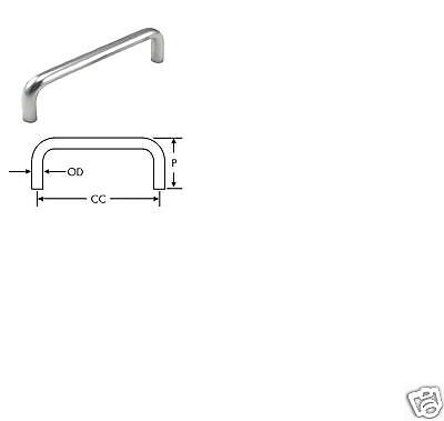 EPCO #MC402 4 BRC CABINET/DRAWER PULL, BRUSHED CHROME  