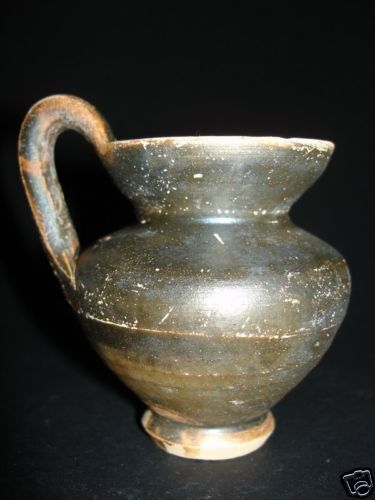 Ancient Greek Apulian Mug , Antiquities Ceramic Vase  