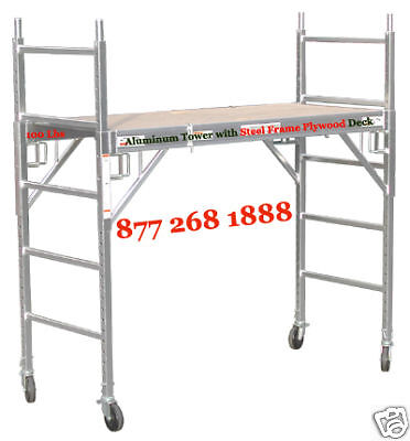 Aluminum Scaffold Rolling Tower 6 High Deck W/ U Locks  