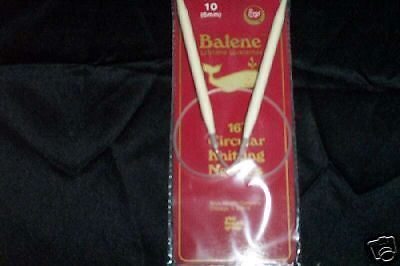 ORIGINAL BALENE CIRCULAR KNITTING NEEDLES SIZE 10 16  