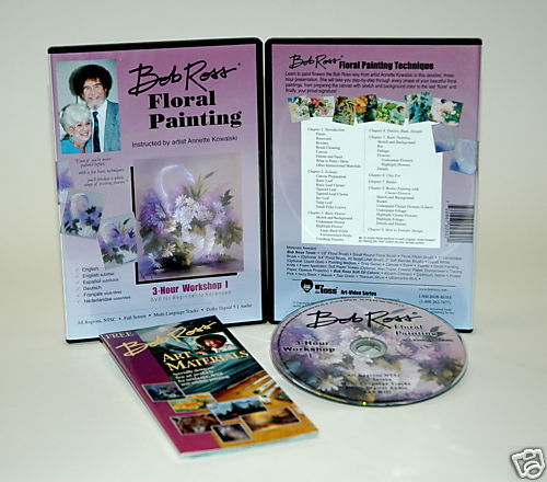 BOB ROSS Dvd ~ Floral Painting With Annette Kowalski  