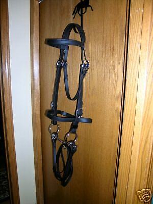 BETA BIOTHANE DRAFT RIDING BRIDLE,STAINLESS BIT, REINS  