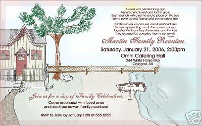 Custom Family Reunion Party Retirement Invitations  