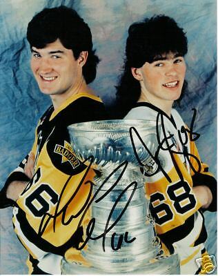 Lemieux & J. Jagr Stanley Cup Champs photo c41  