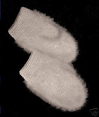 Vintage Baby or Doll Crochet Angora Mittens Pattern  