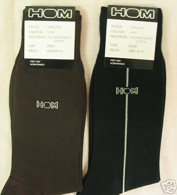 Hom Hom Hom 2 pairs of Socks Mens NWT Free Size  