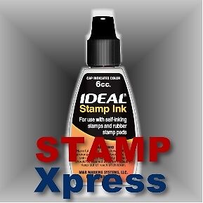 6cc Ideal Stamp Refill Ink – BLACK     