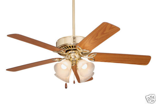 Emerson 50 Builder Plus Polished Brass Ceiling Fan  