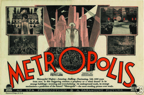 Metropolis Fritz Lang 1927 Vintage Movie Poster 3