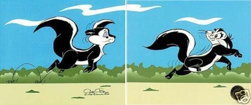 Pepe Le Pew Le Pursuit Ltd Ed Cel   Chuck Jones  