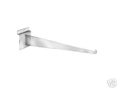 Case Chrome Slatwall 8 inch Glass or Wood Shelf Bracket  