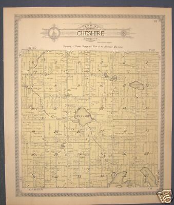 SWAN, EAGLE, DUCK LAKE, CHESHIRE TWP, MICHIGAN PLAT MAP  