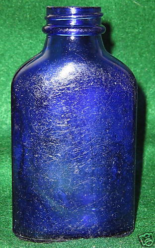 VINTAGE COBALT BLUE PHILLIPS TABLETS BOTTLE SCREW TOP  