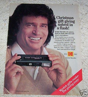 1980 Ad Page Michael Landon Kodak Ektralite Camera Vintage Print