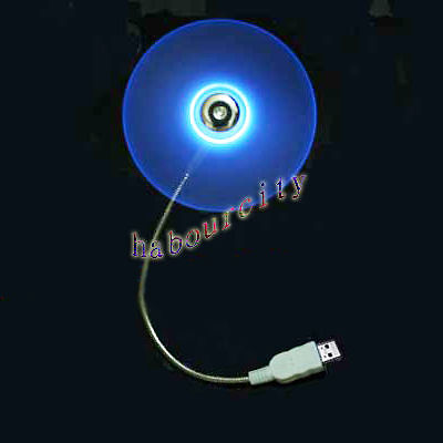 USB Mini Fan LED Light Flexible Cooling PC Mac Laptop  