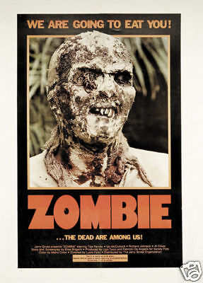 Zombie 1979 vintage horror movie poster print