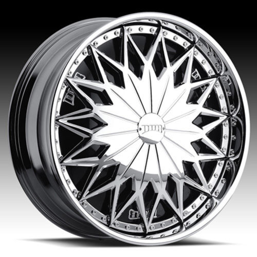 24 DUB JOKER SPINNER CHROME WHEEL SET  