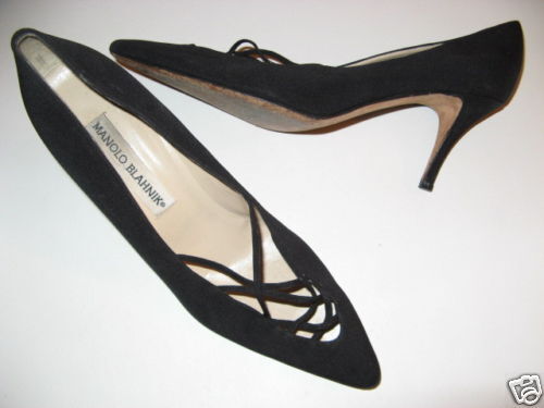 VINTAGE MANOLO BLAHNIK WOMANS HIGH HEEL SHOES 9 1980s  