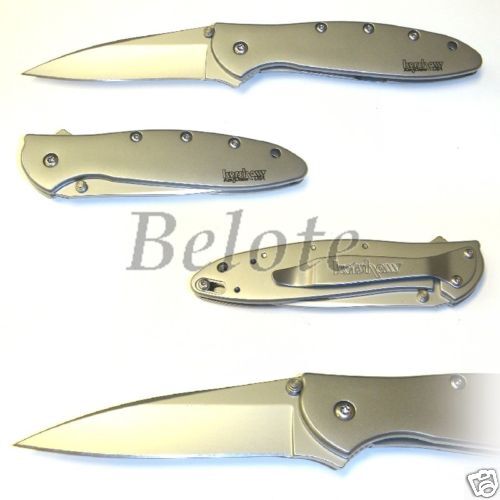 Kershaw Ken Onion Leek Plain Edge Folder 1660 ***NEW***  