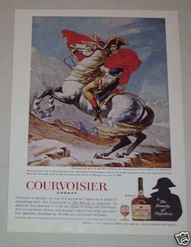 1969 COURVOISIER COGNACTHE BRANDY OF NAPOLEON AD  