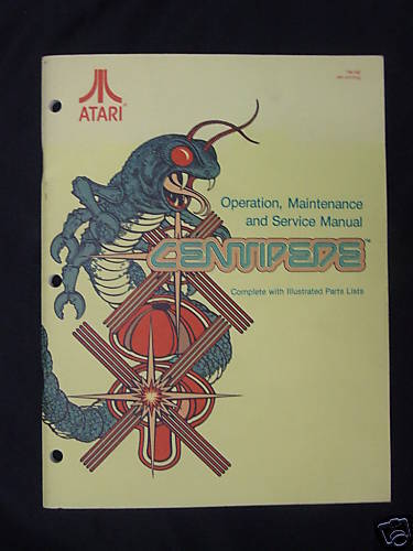 CENTIPEDE VIDEO GAME MANUAL~Circa 1981~ATARI 5th Print  