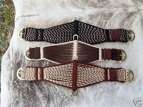 Mohair Roper Cincha, 31 Strand, Any Length,Any 2 Colors, 5 Star Equine 