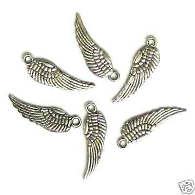 Silver Plated Small Wing Charms Angel Faerie Wings  