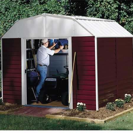 Arrow 10x14 Red Barn Storage Shed RH1014 & Floor Kit  