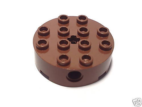 LEGO / RedBrown Brick 4x4 Rotondo con Buchi   6222  