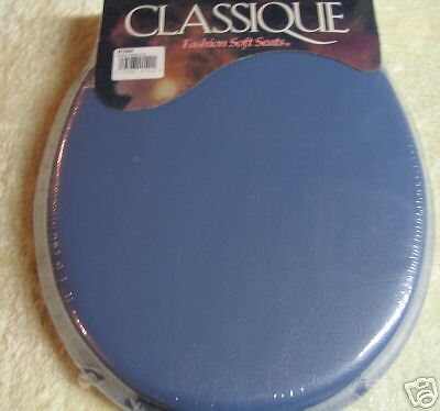 GINSEY CLASSIQUE SOFT TOILET SEAT STD. ROUND SMOKE BLUE  