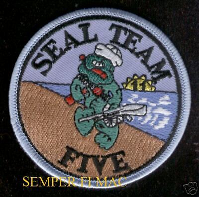 AUTHENTIC US NAVY SEAL TEAM FIVE COLLECTOR PATCH  