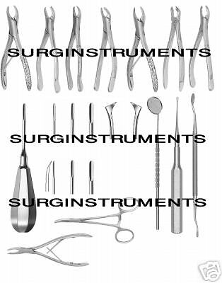 Extraction Set Dental Instruments forceps & ELEVATORS  