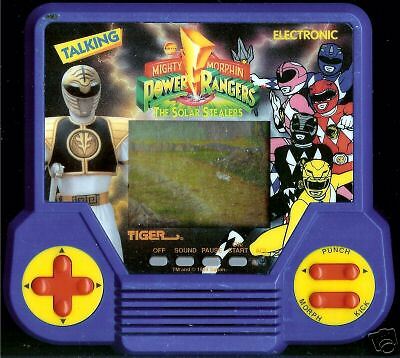 TIGER TALKING POWER RANGERS SOLAR STEALER HANDHELD GAME  