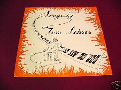 TOM LEHRER SONGS BY TOM LEHRER LP 33 1/3 RPM  