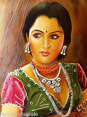 Rajashthan Painting on POT Wall Hanging Machimar Lady ! | eBay