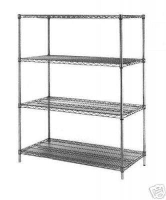 NEW COMMERCIAL KITCHEN CHROME WIRE SHELVES  21 X 48  