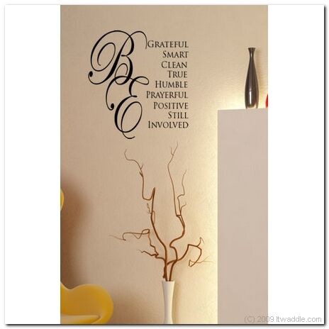 Hinckley Bes  Vinyl Wall Lettering Words Decor Decal  